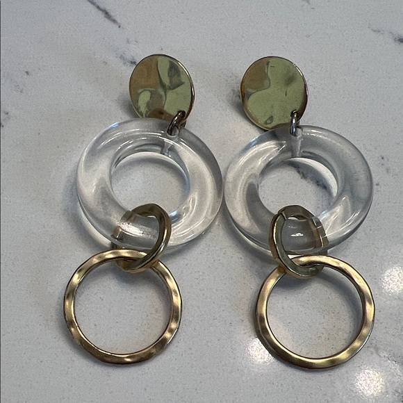 J. Crew lucite circle drop earrings - Picture 2 of 6